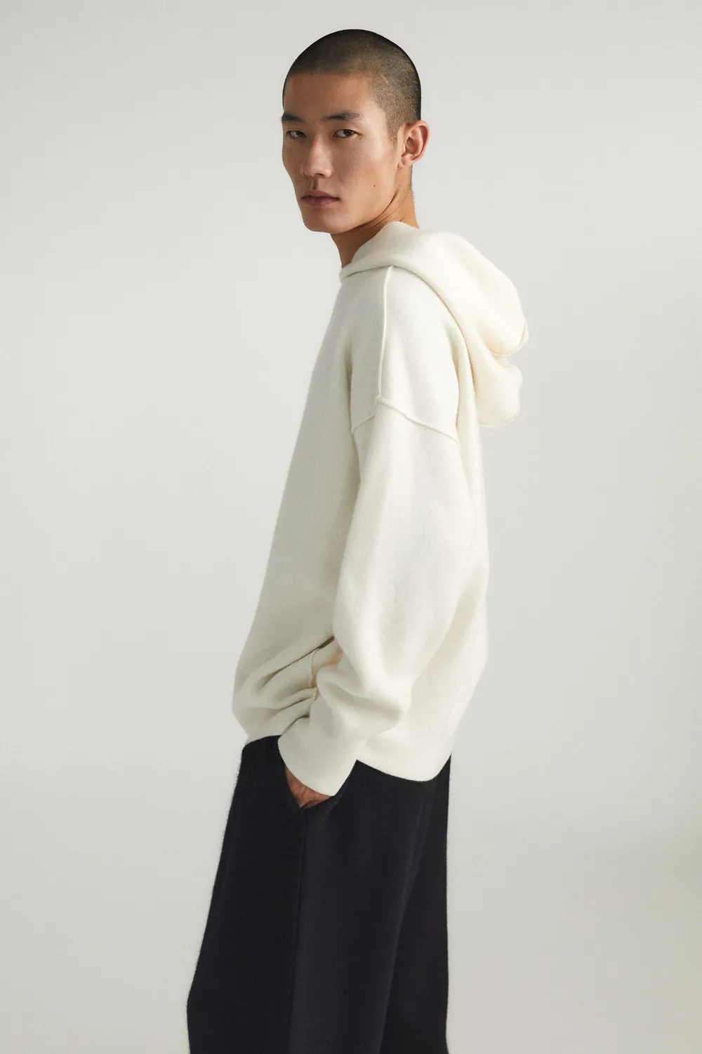 Oyuna Seku Hoodie Ivory reversibel Kaschmir