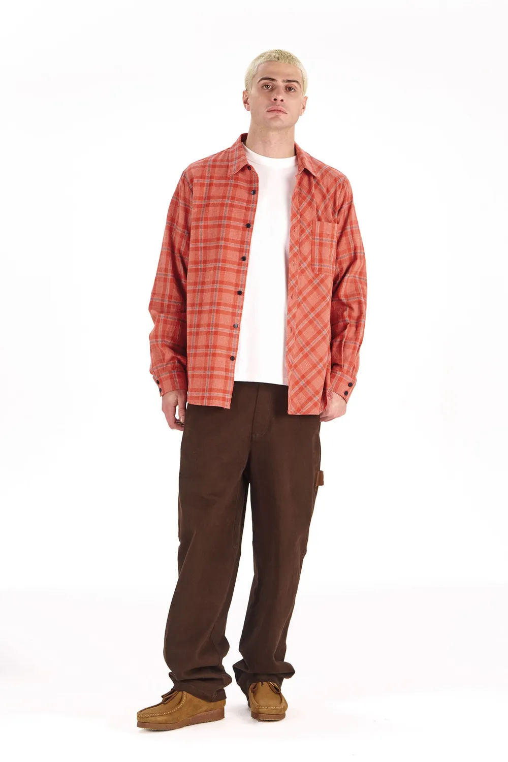 Komodo Dylan Flanellhemd Rot Navy Karo