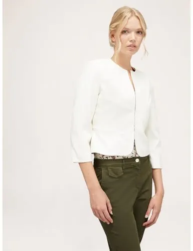 Motivi Blousonjacke Slim-fit Weiß 44 beschichtet kurz