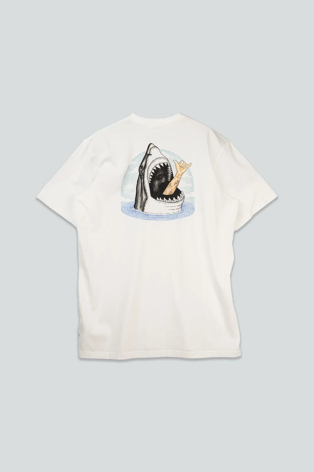LAKOR Back Attack T-Shirt Star White Bio-Baumwolle