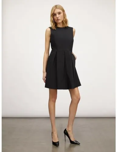Motivi Kurzes Kleid mit Faltenrock Kellerfalten