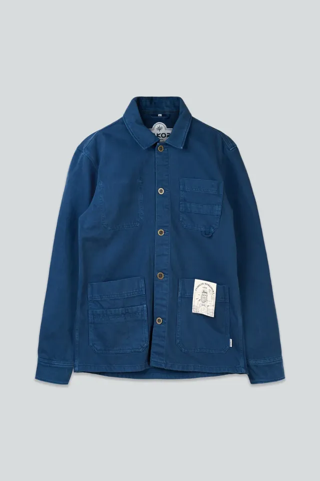 LAKOR Peddler Work Shirt Hemd Insignia Blue Bio-Baumwolle