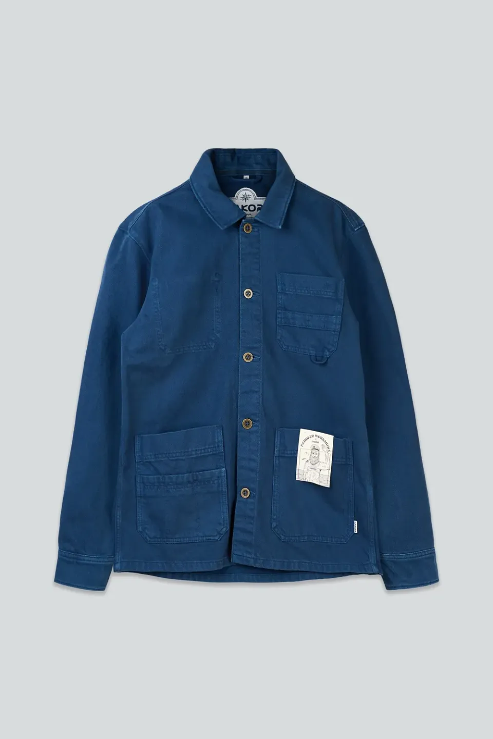 LAKOR Peddler Work Shirt Hemd Insignia Blue Bio-Baumwolle