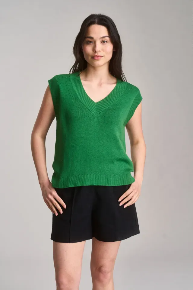 KOMODO SANDER Top Tencel Damen Jungle Green