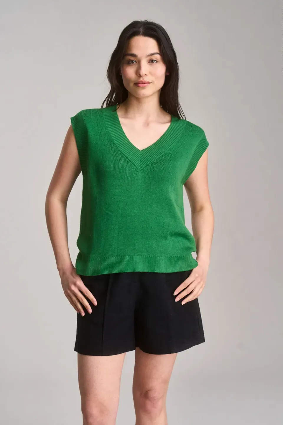 KOMODO SANDER Top Tencel Damen Jungle Green