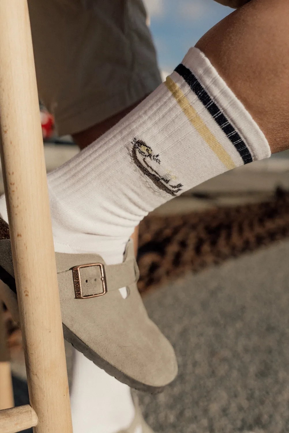 LAKOR Otter Vacation Tennissocken Weiß Bio-Baumwolle