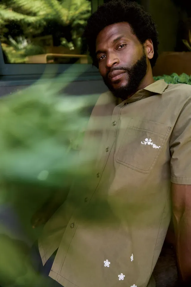 KOMODO LOYLE Hemd Olive M Bio-Baumwolle
