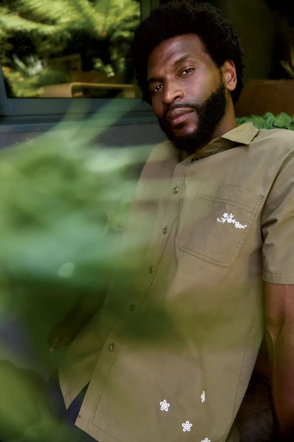 KOMODO LOYLE Hemd Olive M Bio-Baumwolle