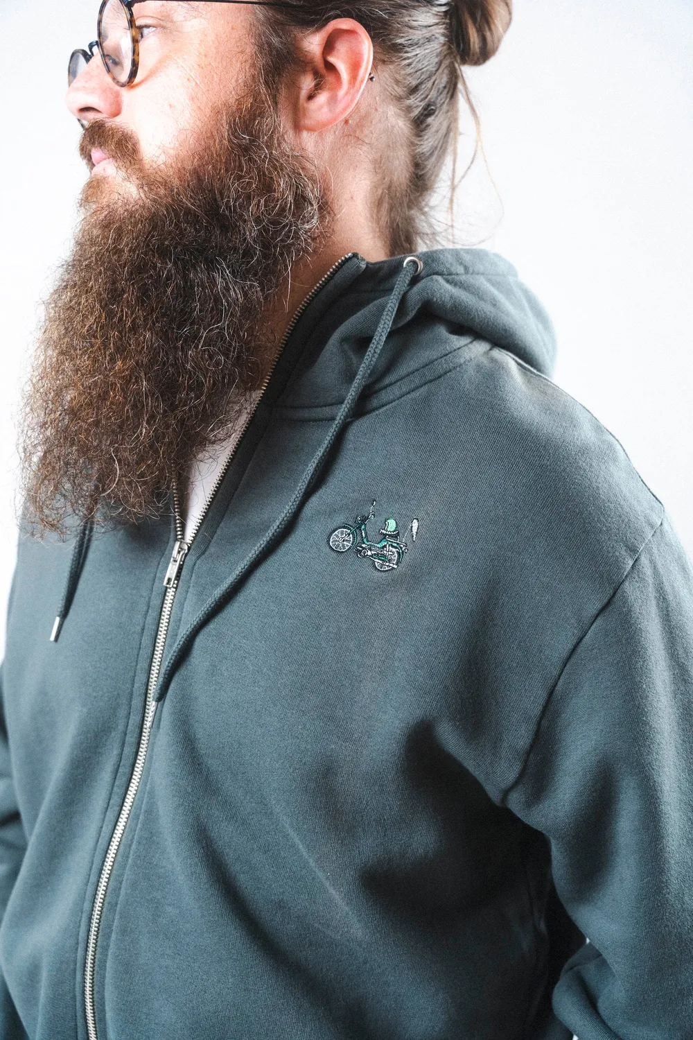 LAKOR Forest Maxi Zip Hoodie Urban Chic Bio-Baumwolle