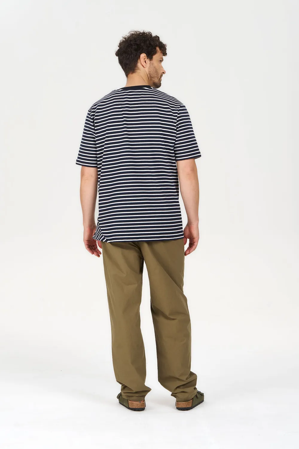 Komodo Claude T-Shirt Navy-Streifen Bio-Baumwolle