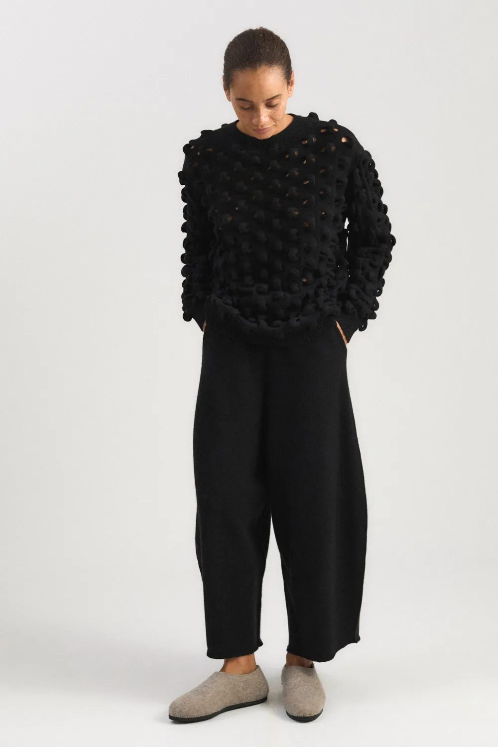 Oyuna Marui Pullover Schwarz 3D-Strick