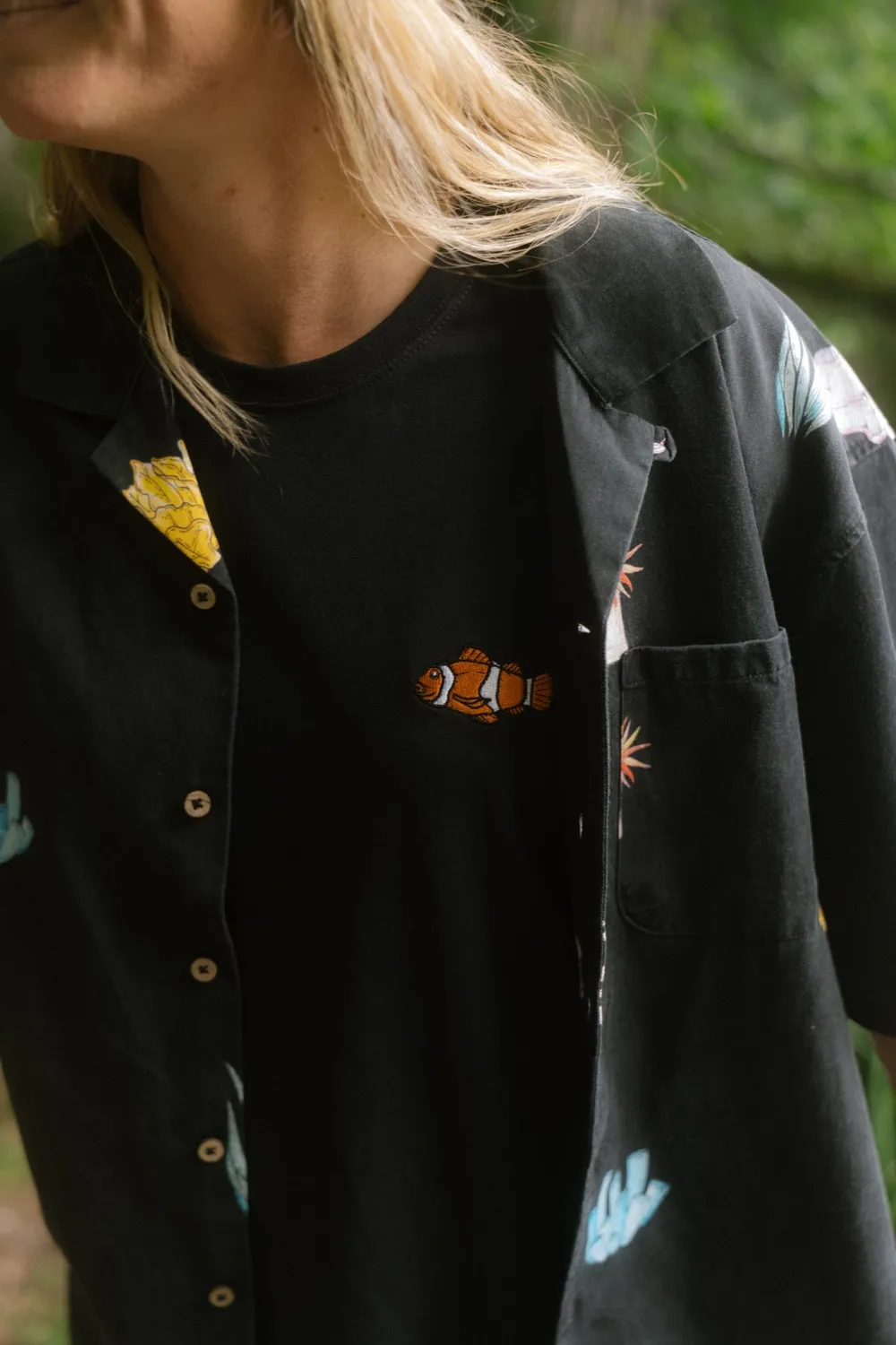 LAKOR Mini Clownfish T-Shirt Schwarz Bio-Baumwolle