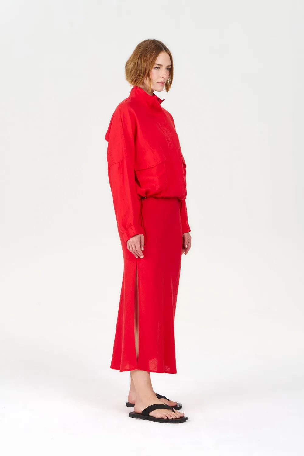 Komodo Koko Jacke Koralle Tencel-Leinen Damen