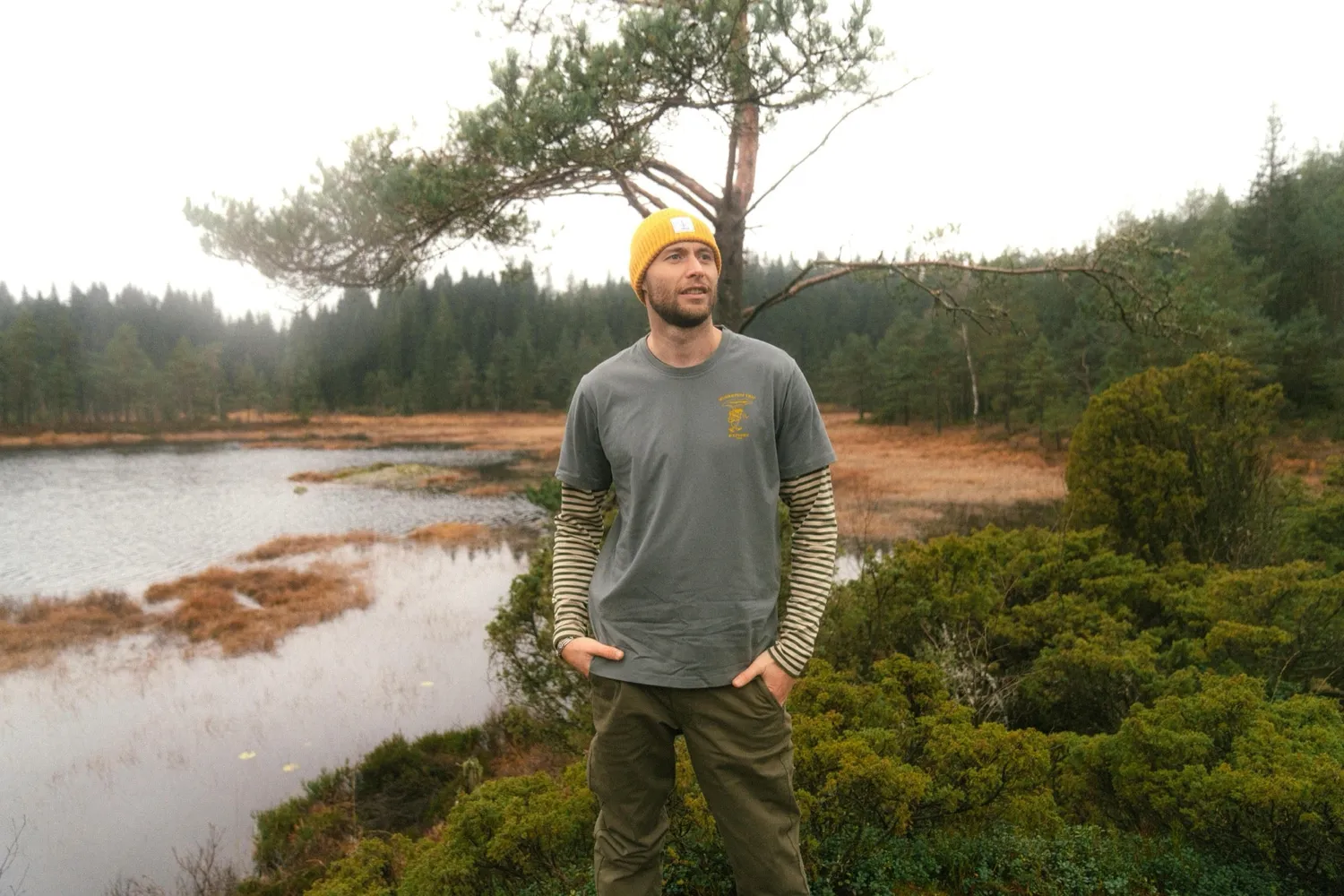 LAKOR Cotton Beanie Gelb Bio-Baumwolle Fisherman-Knit