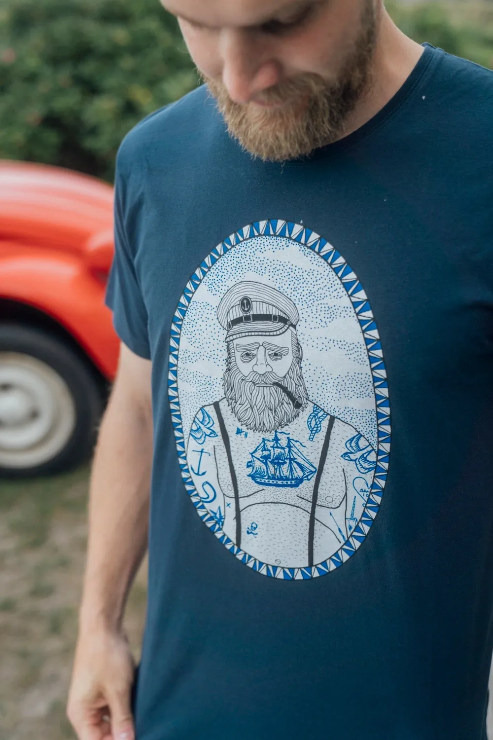 LAKOR Dad Bod Sailor T-Shirt Navy Recycling