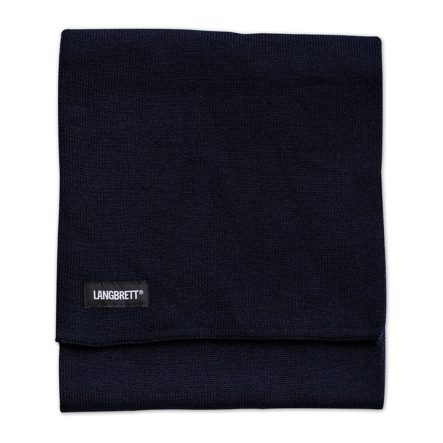 Langbrett Bio-Merinowolle Schal schwarz 170 cm warm