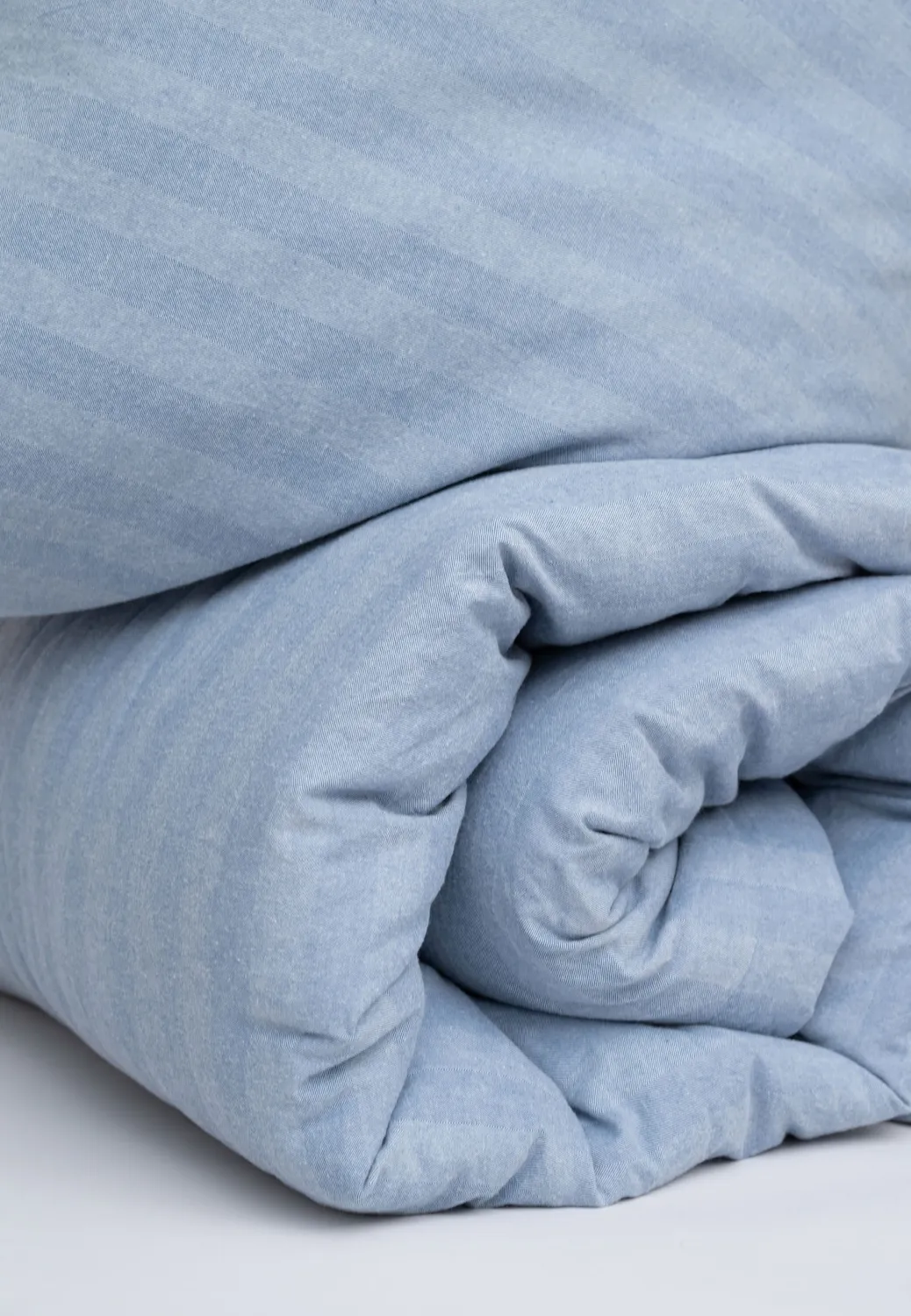 MELA HIMANSHU Flanell-Bettwäsche blau herringbone 135x200
