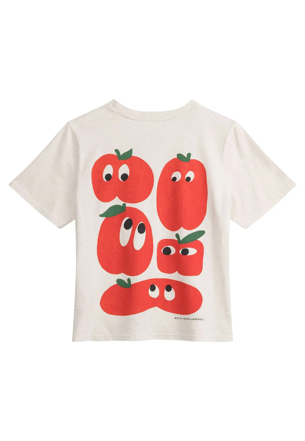MELA Josha Artist Edition T-Shirt cream melange M Baumwolle