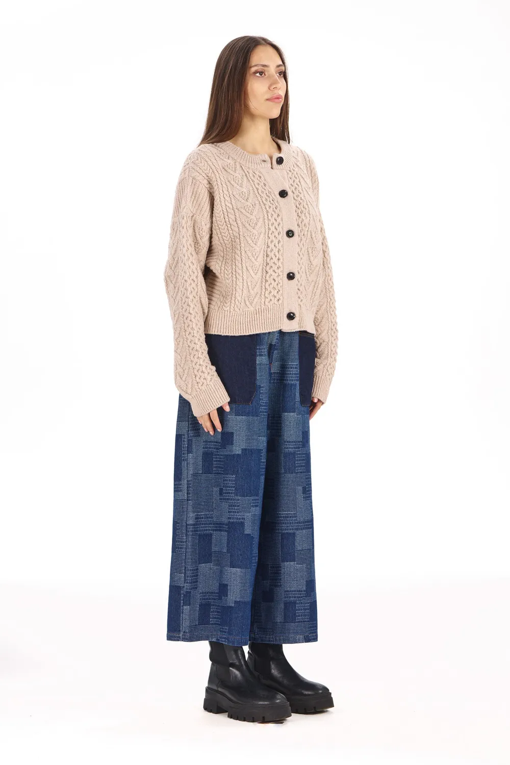 KOMODO MOLLIE Jeanshose Bio-Baumwolle Patchwork