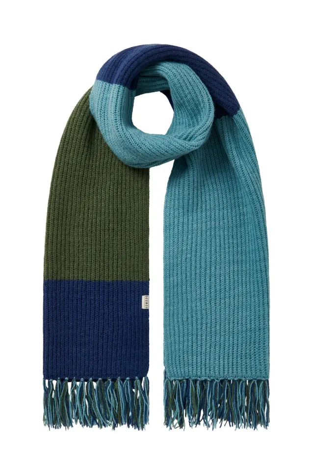 Komodo Alexa Oversized Schal blau Lammwolle