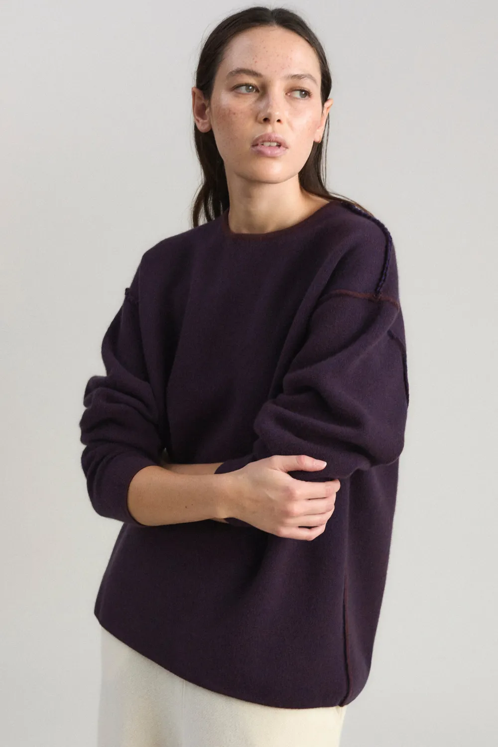 Oyuna Axa Pullover Carob Ink Oversize