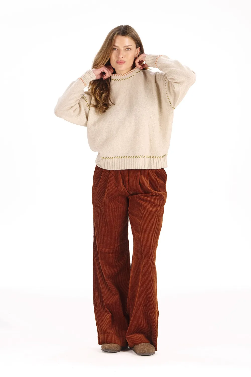Komodo Lola Hose Chestnut Bio-Baumwolle Cord