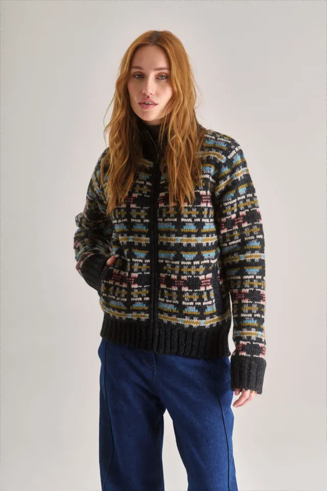 KOMODO Pooja Jacke Wolljacke mit Fleece gefüttert