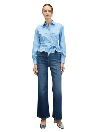 Motivi Spring Summer 24 Cropped-Hemdbluse Schärpengürtel
