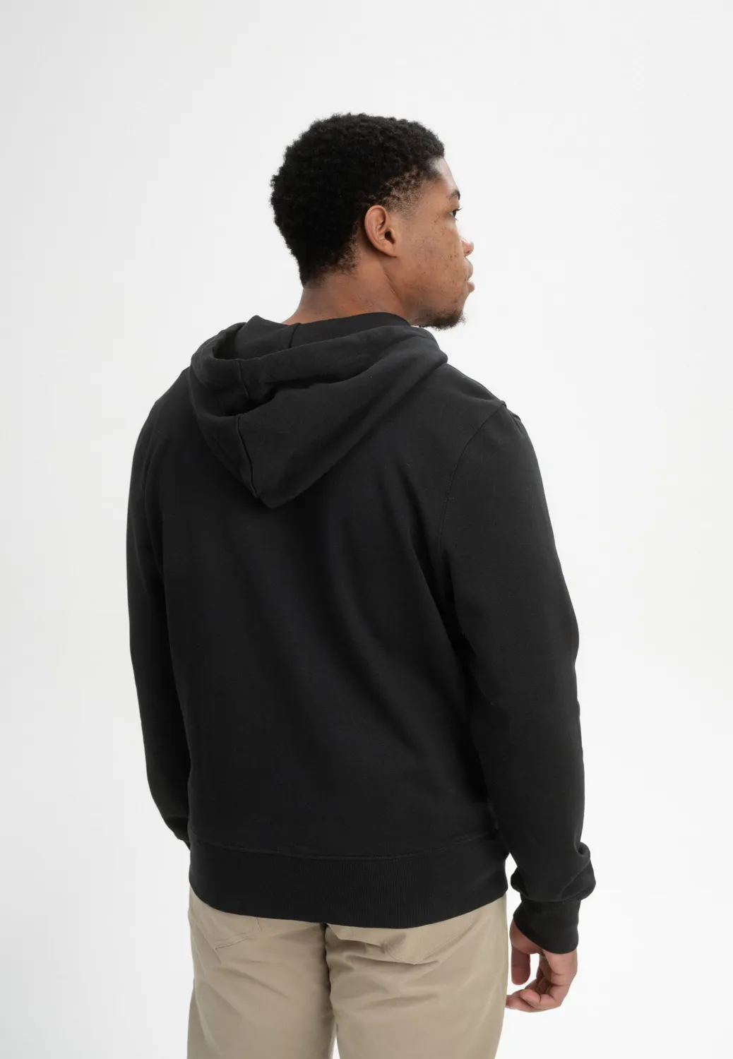 MELA DEVADAS Hoodiejacke Reißverschluss Bio schwarz