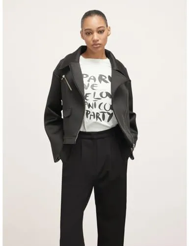 Motivi Oversize-Bikerjacke Scuba-Jacke mit Print