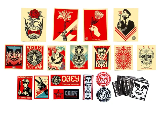 Obey Sticker Pack 3 Aufkleber XXL-Set farbig