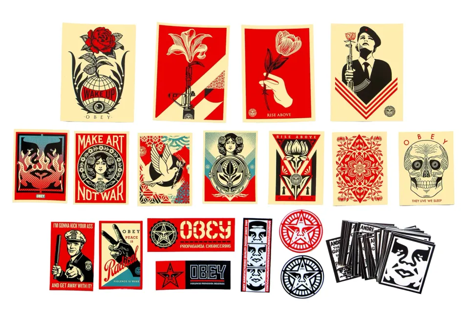 Obey Sticker Pack 3 Aufkleber XXL-Set farbig