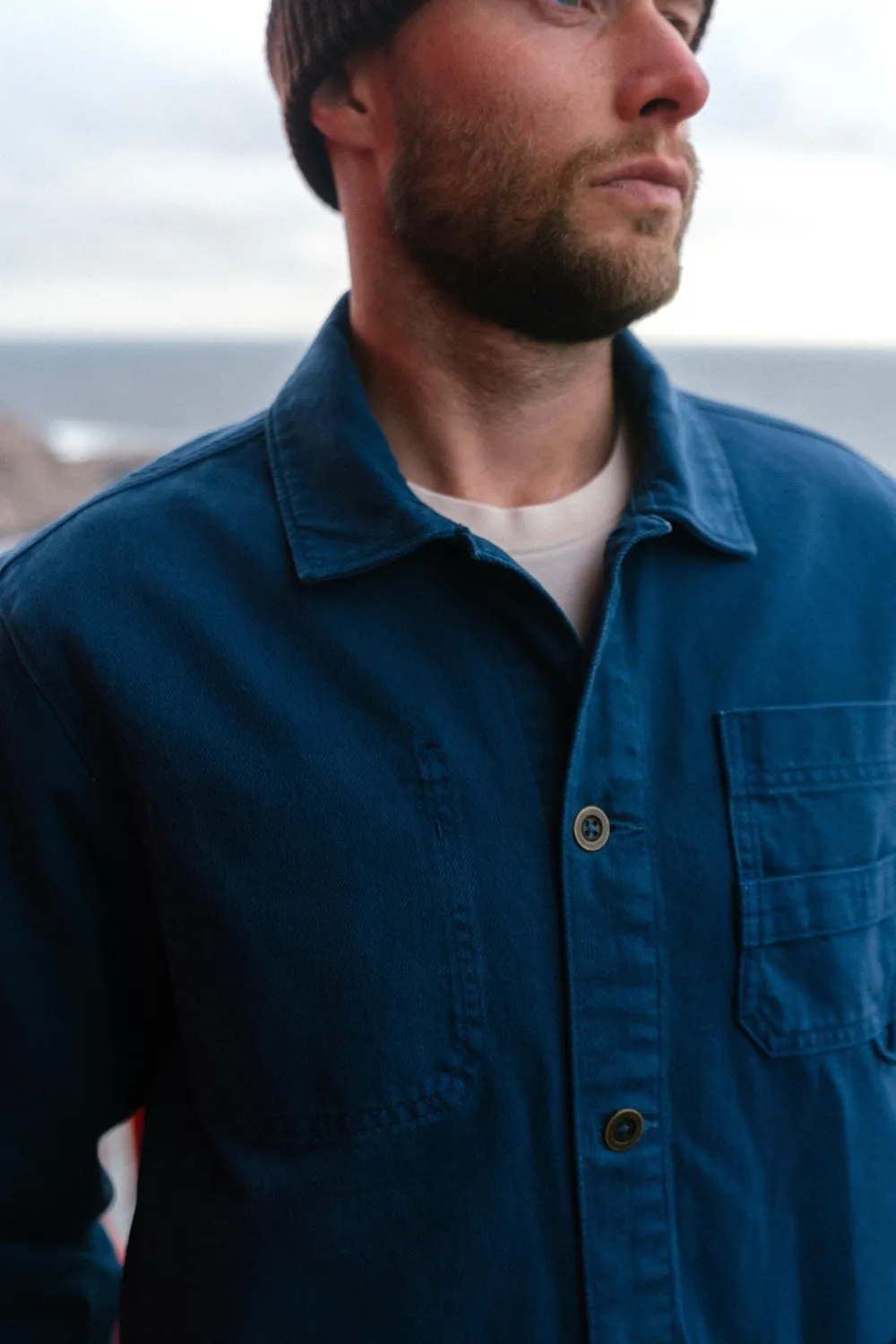 LAKOR Peddler Work Shirt Hemd Insignia Blue Bio-Baumwolle