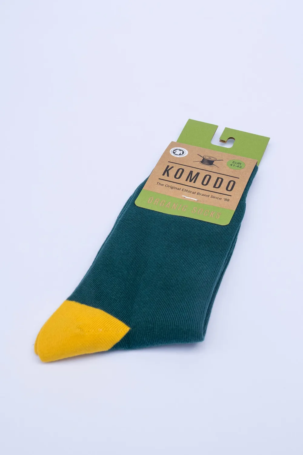 KOMODO PUNCHY Socken Teal aus Bio-Baumwolle