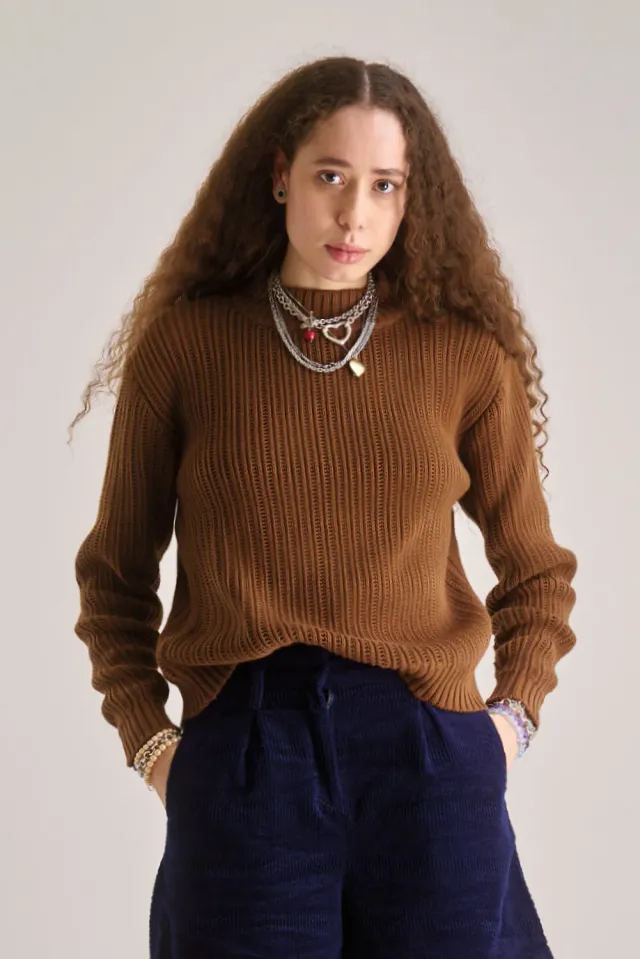Komodo Posey Pullover Haselnuss Bio-Baumwolle