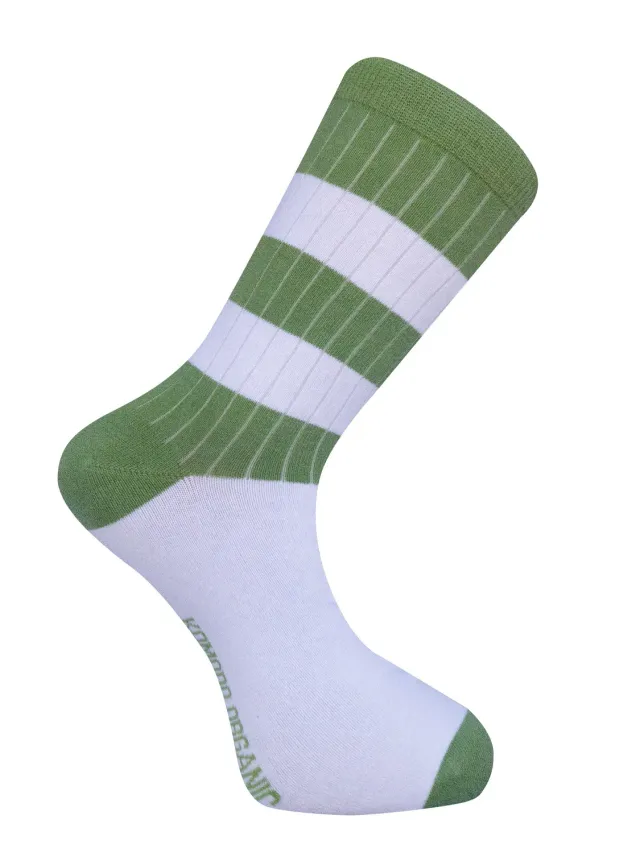 Komodo Sport Stripe Bio-Socken Grün GOTS Unisex
