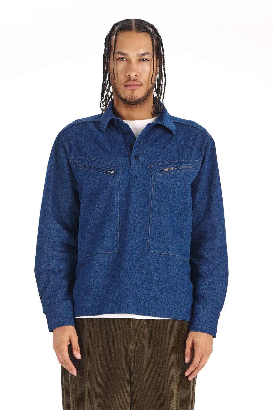 Komodo Jordan Overshirt Herren Denim M Bio-Baumwolle