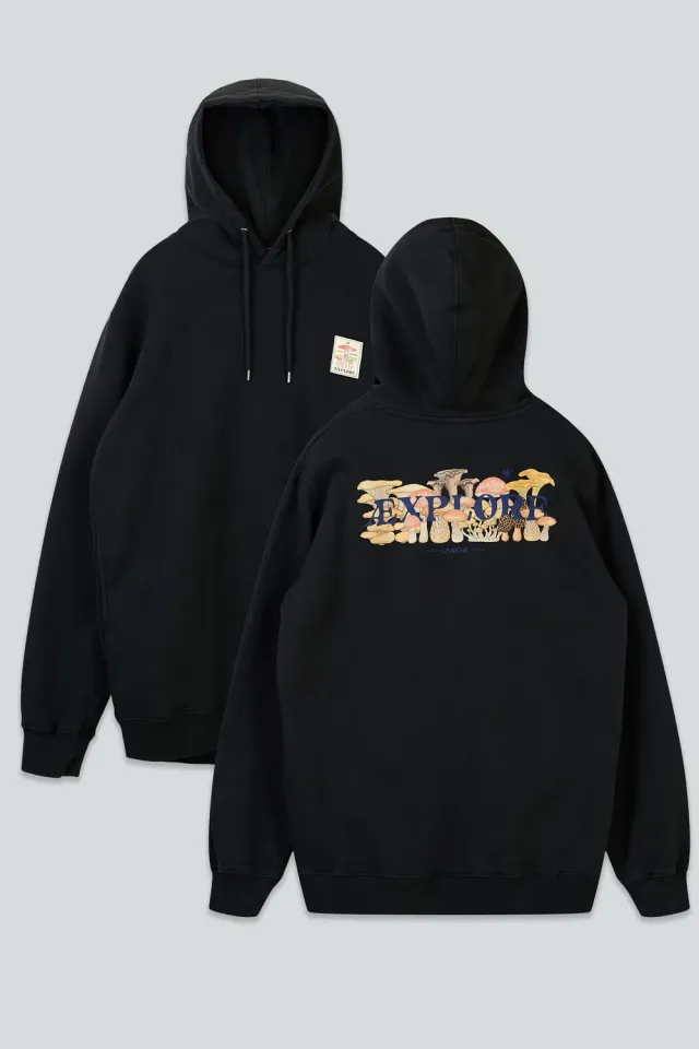 LAKOR Mushroom Forest Hoodie Moonless Night Bio-Baumwolle