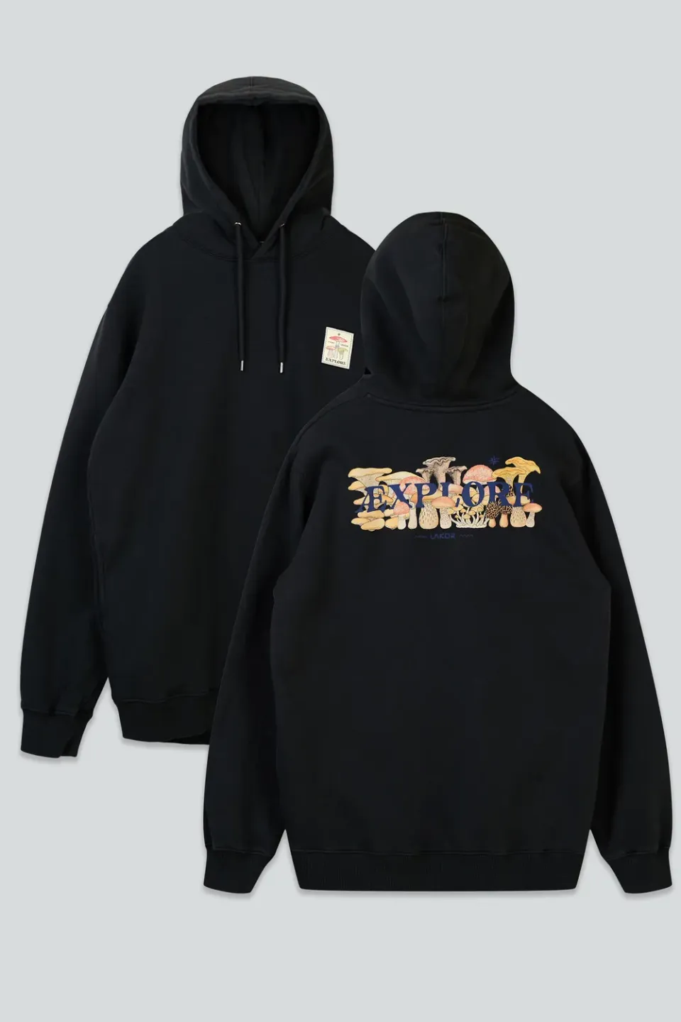 LAKOR Mushroom Forest Hoodie Moonless Night Bio-Baumwolle