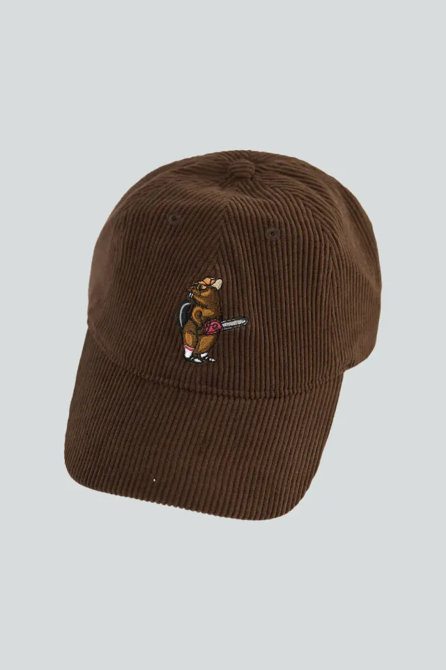 LAKOR Beaver Timber Cord Cap Chocolate Brown