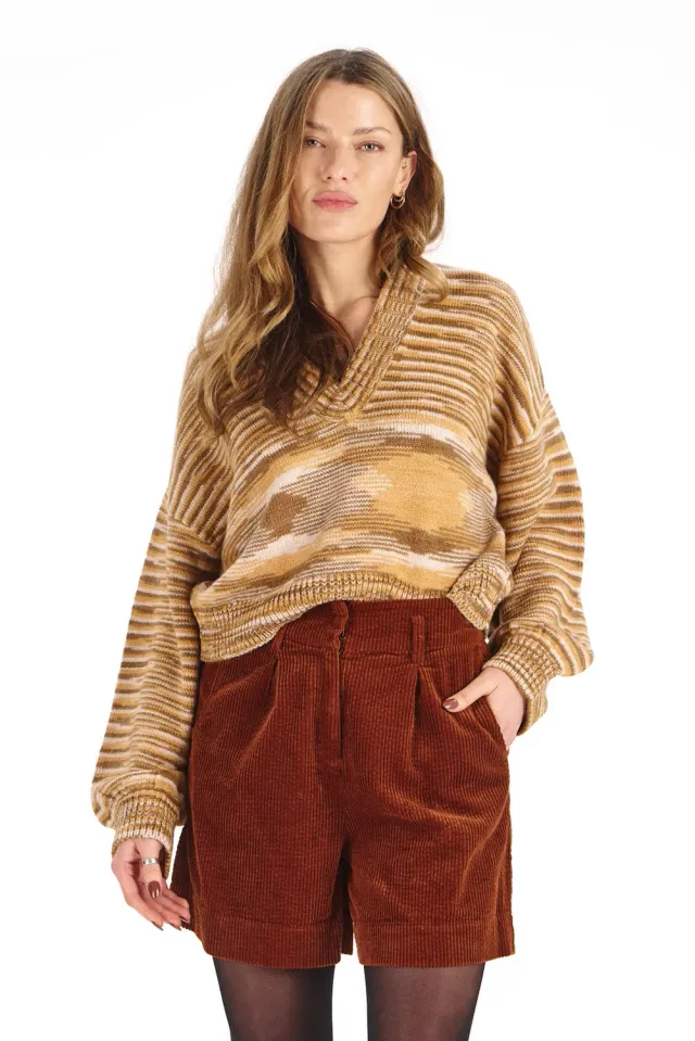 Komodo Faith Pullover Sand Space Dye Wolle EUR 38