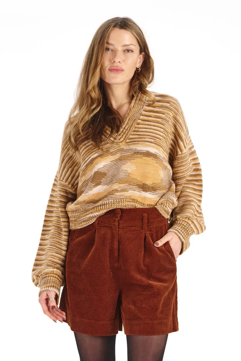 Komodo Faith Pullover Sand Space Dye Wolle EUR 38