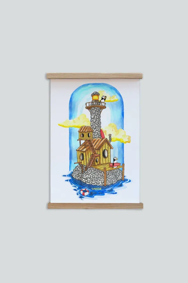 LAKOR Sea Parrot Summerhouse Poster Weiß