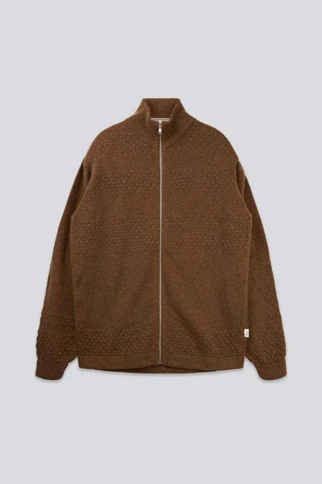 LAKOR Haddock Knit Strickpullover Braun Wolle