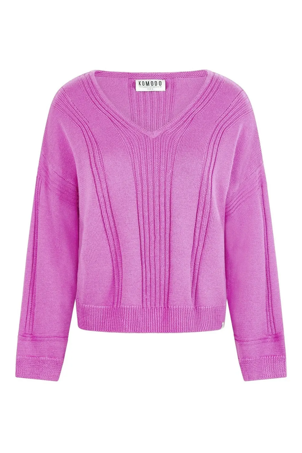 KOMODO ANYA Pullover Fuchsia Merinowolle