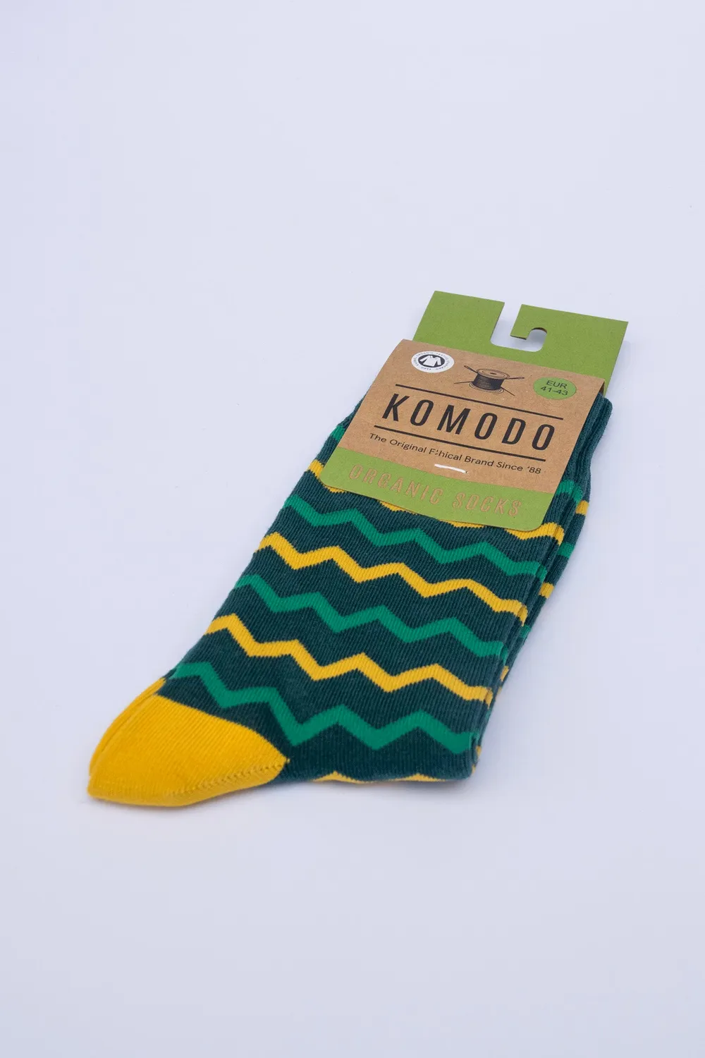 Komodo Zig Zag Socken Teal aus Bio-Baumwolle