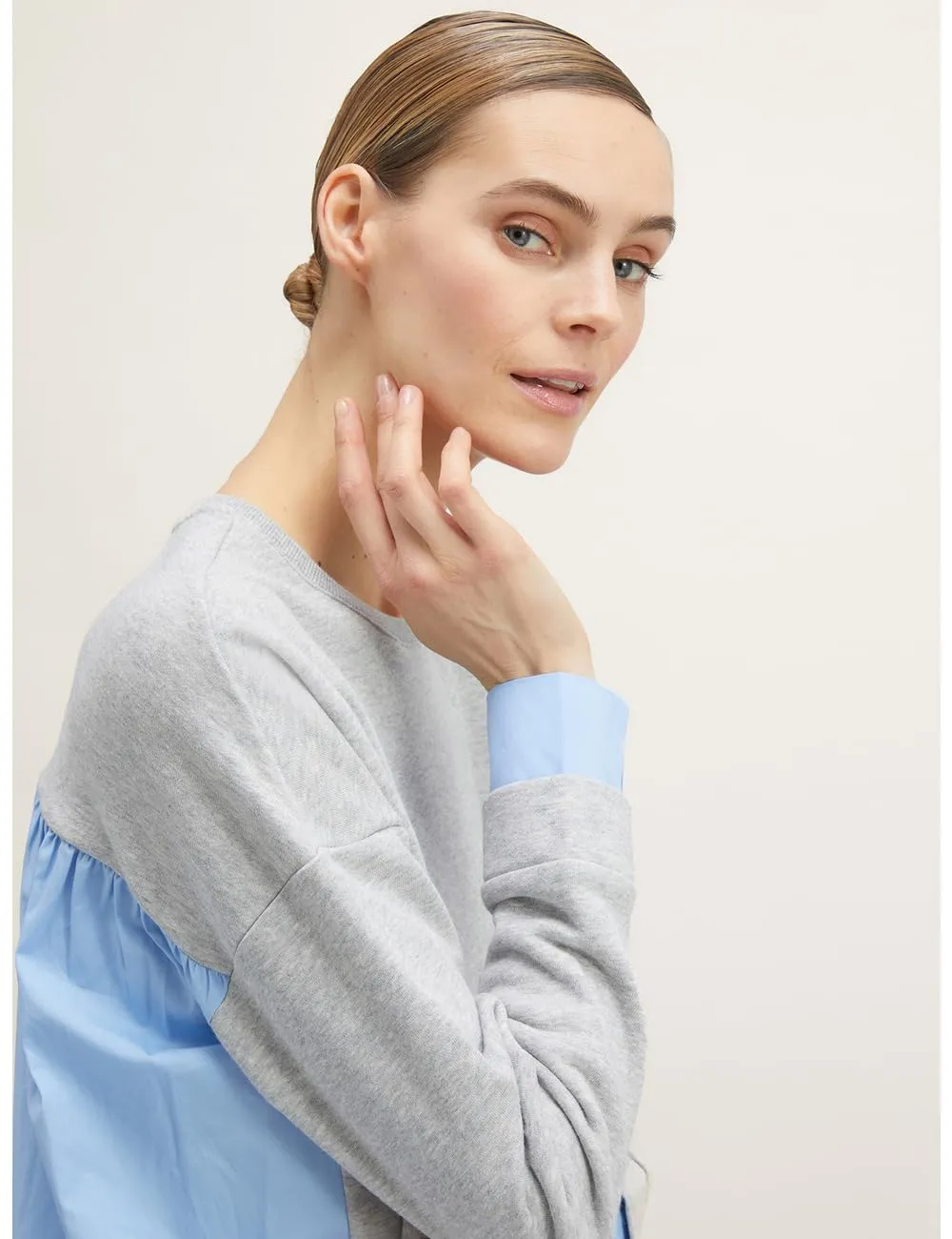 Motivi Sweatshirt kombiniert Popeline Baumwolle