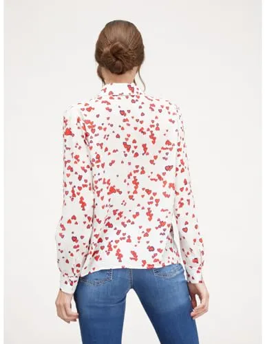 Motivi Hemdbluse Krepp Herzdruck Viskose