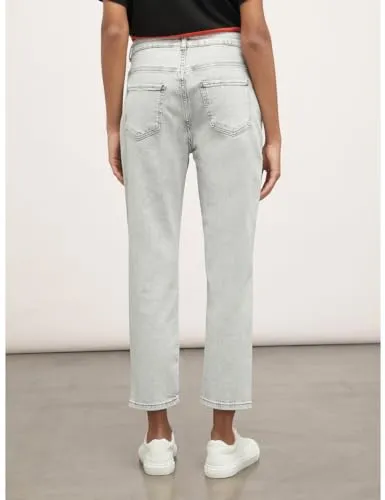Motivi Spring Summer 24 Jeans gerade graue Waschung Denim