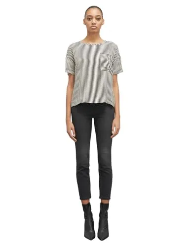 motivi Bluse Streifenmuster Boxy-Schnitt Krepp Größe XS